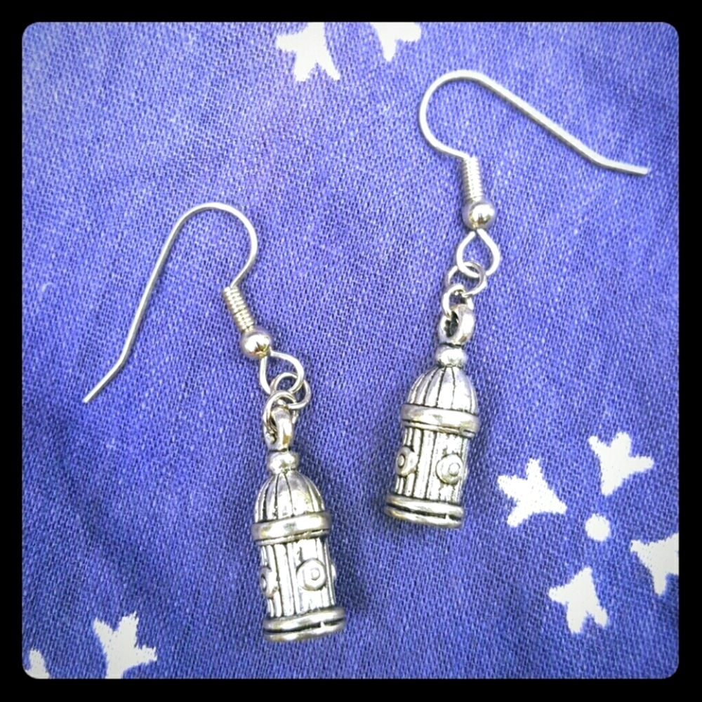 Fire hydrant earrings